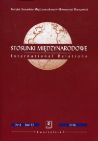 Stosunki Międzynarodowe Nr 4 tom - okładka książki