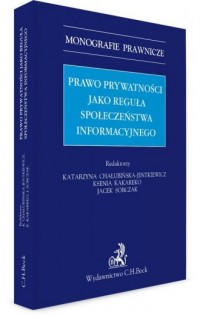 Prawo prywatności jako reguła społeczeństwa - okładka książki