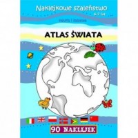 Atlas świata. Naklejkowe szaleństwo - okładka książki