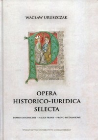 Opera historico-iuridica selecta. - okładka książki