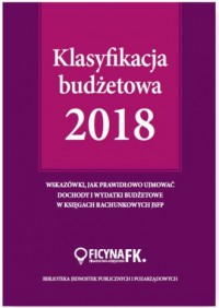 Klasyfikacja budżetowa 2018 - okładka książki
