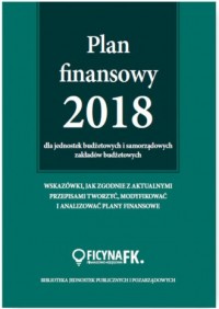 Plan finansowy 2018 dla jednostek - okładka książki