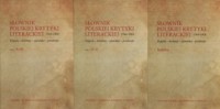 Słownik polskiej krytyki literackiej - okładka książki