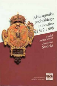 Akta sejmiku podolskiego in hostico - okładka książki