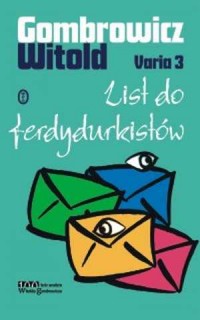 Varia 3. Listy do ferdydurkistów - okładka książki