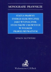 Status prawny energii elektrycznej - okładka książki