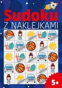 Sudoku z naklejkami 5+ - okładka książki