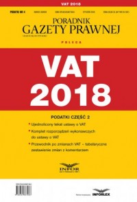 VAT 2018. Podatki cz. 2. Podatki - okładka książki