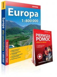 Europa atlas samochodowy 1:800 - okładka książki
