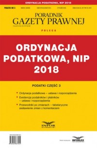 Ordynacja Podatkowa, NIP 2018 Podatki - okładka książki