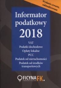 Informator podatkowy 2018 - okładka książki