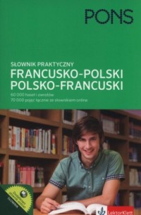 Słownik praktyczny francusko-polsk, - okładka podręcznika