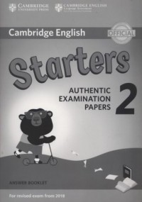 Cambridge English Starters 2 Answer - okładka podręcznika