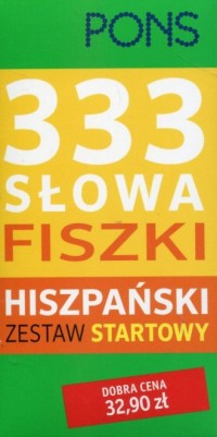PONS Fiszki 333 słowa hiszpański - okładka podręcznika