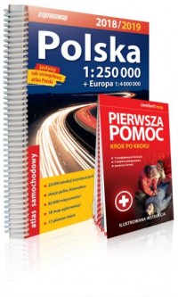 Polska 1:250 000 atlas samochodowy - okładka książki