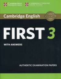 Cambridge English First 3 with - okładka podręcznika