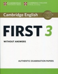 Cambridge English First 3 without - okładka podręcznika