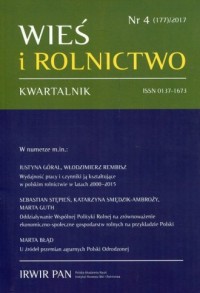 Wieś i rolnictwo 2017/4 - okładka książki