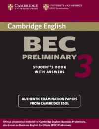 Cambridge BEC Preliminary 3 Students - okładka podręcznika