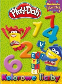 Kolorowe liczby play doh nauka - okładka książki