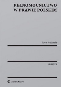 Pełnomocnictwo w prawie polskim - okładka książki