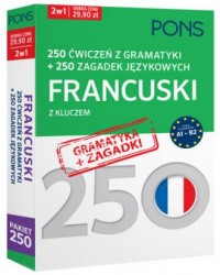 250 ćwiczeń z gramatyki Francuski - okładka podręcznika