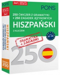 250 ćwiczeń z gramatyki Hiszpański - okładka podręcznika