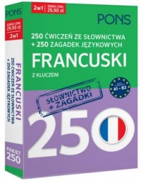 250 ćwiczeń ze słownictwa Francuski - okładka podręcznika