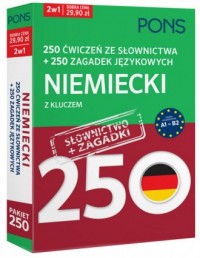 250 ćwiczeń ze słownictwa Niemiecki+ - okładka podręcznika