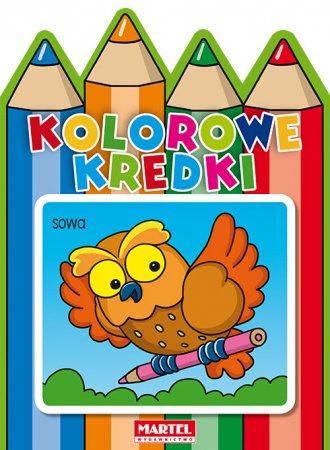 Kolorowe kredki. Sowa - okładka książki