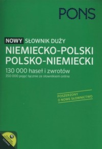 PONS Nowy słownik duży niemiecko-polski, - okładka książki