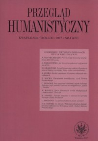 Przegląd Humanistyczny 4/2017 - okładka książki