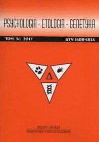 Psychologia Etologia Genetyka. - okładka książki