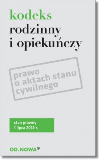 Kodeks rodzinny i opiekuńczy 18/07 - okładka książki