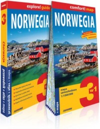 Norwegia 3w1: przewodnik + atlas - okładka książki