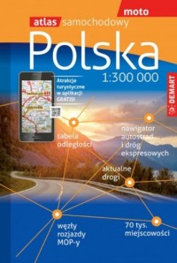 Polska atlas samochodowy 1:300 - okładka książki