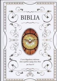 Biblia (biała, z Duchem Świętym) - okładka książki