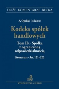 Kodeks spółek handlowych Tom II - okładka książki