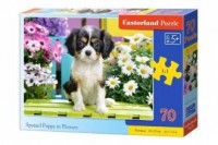 Puzzle 70 Spaniel in flowers - zdjęcie zabawki, gry