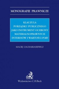 Klauzula porządku publicznego jako - okładka książki