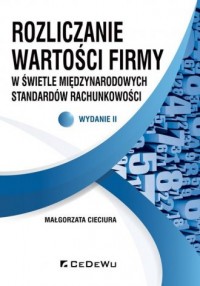 Rozliczanie wartości firmy w świetle - okładka książki