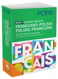 Nowy słownik szkolny francusko-polski - okładka książki