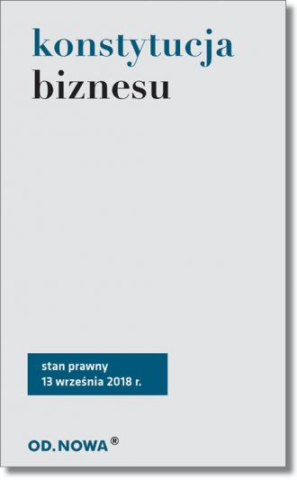 Konstytucja biznesu - okładka książki