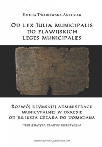 Od lex Iulia municipalis do flawijskich - okładka książki