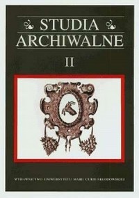 Studia Archiwalne II - okładka książki
