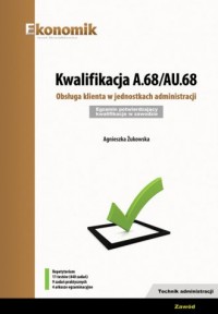 Kwalifikacja A.68/AU.68. Obsługa - okładka podręcznika