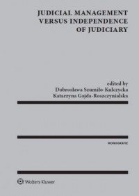 Judicial Management versus independence - okładka książki