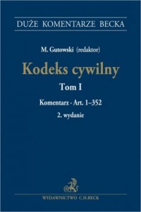 Kodeks cywilny. Tom I. Komentarz - okładka książki