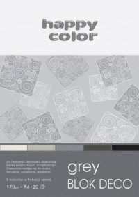 Blok A4/20K Deco Grey 170g HAPPY - zdjęcie produktu