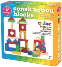 Klocki konstrukcyjne kolorowe - zdjęcie zabawki, gry